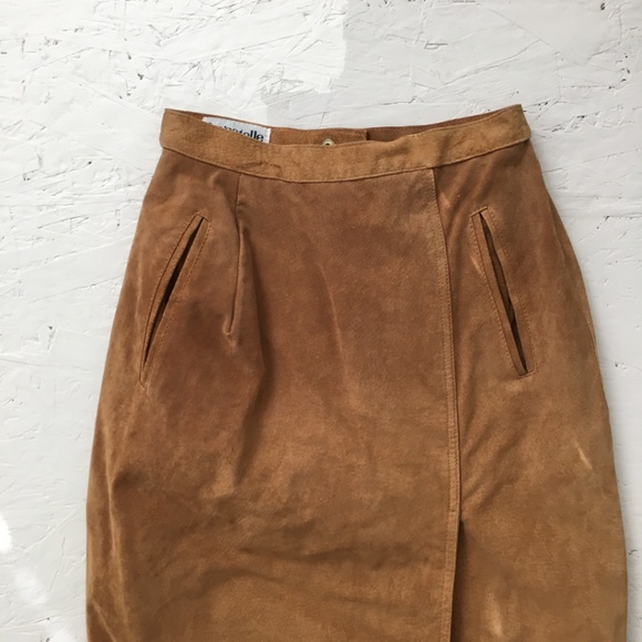 SOLD Vintage Suede Pencil Skirt - Picture 5 of 8